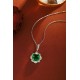 Ruif Jewelry Classic Design S925 Silver 4.795ct Lab Grown Emerald Pendant Necklace Gemstone Jewelry