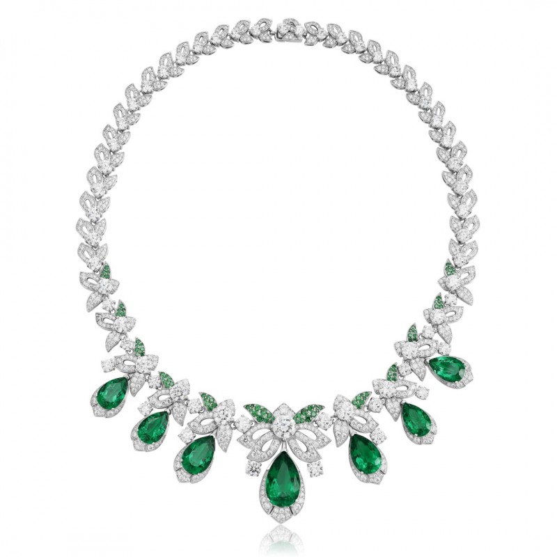 Ruif Jewelry Classic Design Green S925 Silver 27.69ct Lab Grown Emerald Pendant Necklace Gemstone Jewelry