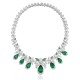 Ruif Jewelry Classic Design Green S925 Silver 27.69ct Lab Grown Emerald Pendant Necklace Gemstone Jewelry