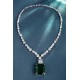 Ruif Jewelry Classic Design Green S925 Silver 42.83ct Lab Grown Emerald Pendant Necklace Gemstone Jewelry