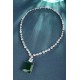 Ruif Jewelry Classic Design Green S925 Silver 42.83ct Lab Grown Emerald Pendant Necklace Gemstone Jewelry