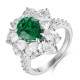 Ruif Jewelry Classic Design S925 Silver 1.86ct Lab Grown Emerald Ring Wedding Bands