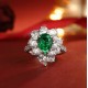 Ruif Jewelry Classic Design S925 Silver 1.86ct Lab Grown Emerald Ring Wedding Bands