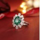 Ruif Jewelry Classic Design S925 Silver 2.6ct Lab Grown Emerald Ring Wedding Bands