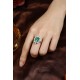 Ruif Jewelry Classic Design S925 Silver 2.6ct Lab Grown Emerald Ring Wedding Bands
