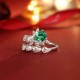 Ruif Jewelry Classic Design S925 Silver 1.0ct Lab Grown Emerald Ring Wedding Bands