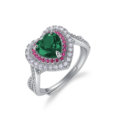 Ruif Jewelry Classic Design S925 Silver 1.3ct Lab Grown Emerald Ring Wedding Bands Ruif Jewelry Classic Design S925 Silver 1.3ct Lab Grown Emerald Ring Wedding Bands