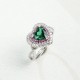 Ruif Jewelry Classic Design S925 Silver 1.3ct Lab Grown Emerald Ring Wedding Bands Ruif Jewelry Classic Design S925 Silver 1.3ct Lab Grown Emerald Ring Wedding Bands