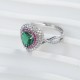 Ruif Jewelry Classic Design S925 Silver 1.3ct Lab Grown Emerald Ring Wedding Bands Ruif Jewelry Classic Design S925 Silver 1.3ct Lab Grown Emerald Ring Wedding Bands