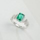 Ruif Jewelry Classic Design S925 Silver 1.2ct Lab Grown Emerald Ring Wedding Bands Ruif Jewelry Classic Design S925 Silver 1.2ct Lab Grown Emerald Ring Wedding Bands