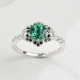 Ruif Jewelry Classic Design S925 Silver 1.0ct Lab Grown Emerald Ring Wedding Bands for party Ruif Jewelry Classic Design S925 Silver 1.0ct Lab Grown Emerald Ring Wedding Bands for party