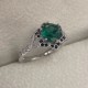 Ruif Jewelry Classic Design S925 Silver 1.0ct Lab Grown Emerald Ring Wedding Bands for party Ruif Jewelry Classic Design S925 Silver 1.0ct Lab Grown Emerald Ring Wedding Bands for party