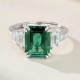 Ruif Jewelry Classic Design S925 Silver 2.8ct Lab Grown Emerald Ring Wedding Bands for party Ruif Jewelry Classic Design S925 Silver 2.8ct Lab Grown Emerald Ring Wedding Bands for party