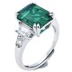 Ruif Jewelry Classic Design S925 Silver 2.8ct Lab Grown Emerald Ring Wedding Bands for party Ruif Jewelry Classic Design S925 Silver 2.8ct Lab Grown Emerald Ring Wedding Bands for party