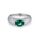 Ruif Jewelry Classic Design S925 Silver 1.00ct Lab Grown Emerald Ring Wedding Bands Ruif Jewelry Classic Design S925 Silver 1.00ct Lab Grown Emerald Ring Wedding Bands