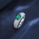 Ruif Jewelry Classic Design S925 Silver 1.00ct Lab Grown Emerald Ring Wedding Bands Ruif Jewelry Classic Design S925 Silver 1.00ct Lab Grown Emerald Ring Wedding Bands