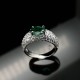 Ruif Jewelry Classic Design S925 Silver 1.00ct Lab Grown Emerald Ring Wedding Bands Ruif Jewelry Classic Design S925 Silver 1.00ct Lab Grown Emerald Ring Wedding Bands
