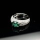 Ruif Jewelry Classic Design S925 Silver 1.00ct Lab Grown Emerald Ring Wedding Bands Ruif Jewelry Classic Design S925 Silver 1.00ct Lab Grown Emerald Ring Wedding Bands