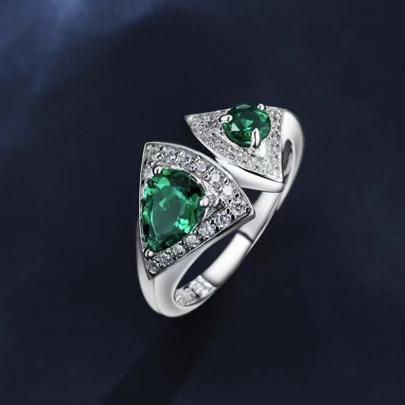 Ruif Jewelry Classic Design S925 Silver 4mm/5x7mm ct Lab Grown Emerald Ring Wedding Bands Ruif Jewelry Classic Design S925 Silver 4mm/5x7mm ct Lab Grown Emerald Ring Wedding Bands