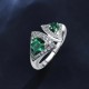 Ruif Jewelry Classic Design S925 Silver 4mm/5x7mm ct Lab Grown Emerald Ring Wedding Bands Ruif Jewelry Classic Design S925 Silver 4mm/5x7mm ct Lab Grown Emerald Ring Wedding Bands