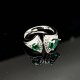Ruif Jewelry Classic Design S925 Silver 4mm/5x7mm ct Lab Grown Emerald Ring Wedding Bands Ruif Jewelry Classic Design S925 Silver 4mm/5x7mm ct Lab Grown Emerald Ring Wedding Bands