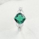 Ruif Jewelry Classic Design S925 Silver 8x8mm Lab Grown Emerald Ring Wedding Bands Ruif Jewelry Classic Design S925 Silver 8x8mm Lab Grown Emerald Ring Wedding Bands