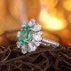 Ruif Jewelry Classic Design S925 Silver 1.85ct Lab Grown Emerald Ring Wedding Bands