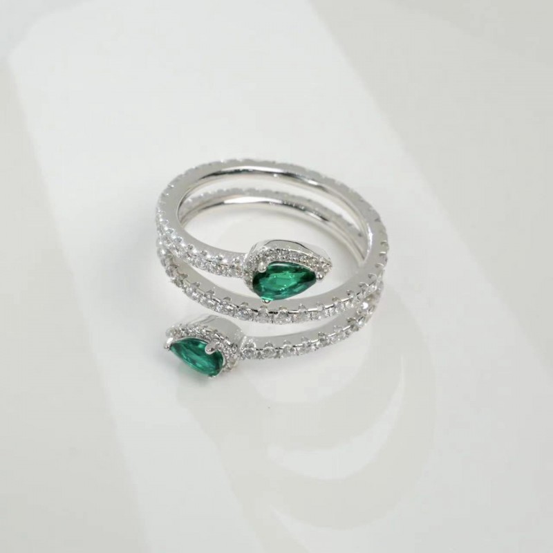 Ruif Jewelry Classic Design S925 Silver 2 pcs pear shape Lab Grown Emerald Ring Wedding Bands Ruif Jewelry Classic Design S925 Silver 2 pcs pear shape Lab Grown Emerald Ring Wedding Bands