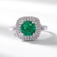Ruif Jewelry Classic Design S925 Silver 1.05ct Lab Grown Emerald Ring Wedding Bands Ruif Jewelry Classic Design S925 Silver 1.05ct Lab Grown Emerald Ring Wedding Bands