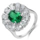 Ruif Jewelry Classic Design S925 Silver 2.17ct Lab Grown Emerald Ring Wedding Bands
