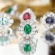 Ruif Jewelry Classic Design S925 Silver 2.17ct Lab Grown Emerald Ring Wedding Bands
