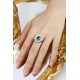 Ruif Jewelry Classic Design S925 Silver 2.17ct Lab Grown Emerald Ring Wedding Bands
