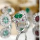Ruif Jewelry Classic Design S925 Silver 3.67ct Lab Grown Emerald Ring Wedding Bands