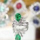 Ruif Jewelry Classic Design S925 Silver 1.95ct Lab Grown Emerald Ring Wedding Bands
