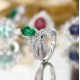 Ruif Jewelry Classic Design S925 Silver 1.95ct Lab Grown Emerald Ring Wedding Bands