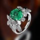 Ruif Jewelry Classic Design S925 Silver 3.715ct Lab Grown Emerald Ring Wedding Bands Ruif Jewelry Classic Design S925 Silver 3.715ct Lab Grown Emerald Ring Wedding Bands