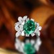 Ruif Jewelry Classic Design S925 Silver 3.715ct Lab Grown Emerald Ring Wedding Bands Ruif Jewelry Classic Design S925 Silver 3.715ct Lab Grown Emerald Ring Wedding Bands