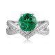 Ruif Jewelry Classic Design S925 Silver 1.96ct Lab Grown Emerald Ring Wedding Bands