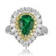 Ruif Jewelry Classic Design S925 Silver 1.92ct Lab Grown Emerald Ring Wedding Bands