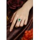 Ruif Jewelry Classic Design S925 Silver 1.92ct Lab Grown Emerald Ring Wedding Bands