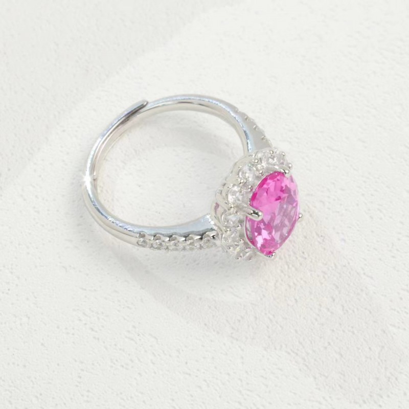 Ruif Jewelry Classic Design S925 Silver 8x10mm3.50ct Papalacha Lab Grown Sapphire Ring Wedding Bands for party gift Ruif Jewelry Classic Design S925 Silver 8x10mm3.50ct Papalacha Lab Grown Sapphire Ring Wedding Bands for party gift