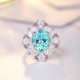 Ruif Jewelry Classic Design S925 Silver 5.65ct Lab Paraiba Ring Wedding Bands Ruif Jewelry Classic Design S925 Silver 5.65ct Lab Paraiba Ring Wedding Bands