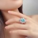 Ruif Jewelry Classic Design S925 Silver 5.65ct Lab Paraiba Ring Wedding Bands Ruif Jewelry Classic Design S925 Silver 5.65ct Lab Paraiba Ring Wedding Bands