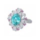 Ruif Jewelry Classic Design S925 Silver 5.65ct Lab Paraiba Ring Wedding Bands Ruif Jewelry Classic Design S925 Silver 5.65ct Lab Paraiba Ring Wedding Bands