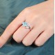 Ruif Jewelry Classic Design S925 Silver 4.74ct Blue Cubic Zircon Ring Wedding Bands
