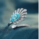 Ruif Jewelry Classic Design S925 Silver 3.48ct Lab Paraiba Ring Wedding Bands Ruif Jewelry Classic Design S925 Silver 3.48ct Lab Paraiba Ring Wedding Bands