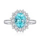 Ruif Jewelry Classic Design S925 Silver 3.09ct Lab Paraiba Ring Wedding Bands Ruif Jewelry Classic Design S925 Silver 3.09ct Lab Paraiba Ring Wedding Bands