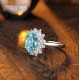 Ruif Jewelry Classic Design S925 Silver 3.09ct Lab Paraiba Ring Wedding Bands Ruif Jewelry Classic Design S925 Silver 3.09ct Lab Paraiba Ring Wedding Bands