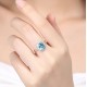 Ruif Jewelry Classic Design S925 Silver 3.09ct Lab Paraiba Ring Wedding Bands Ruif Jewelry Classic Design S925 Silver 3.09ct Lab Paraiba Ring Wedding Bands