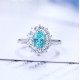 Ruif Jewelry Classic Design S925 Silver 1.38ct Lab Paraiba Ring Wedding Bands Ruif Jewelry Classic Design S925 Silver 1.38ct Lab Paraiba Ring Wedding Bands